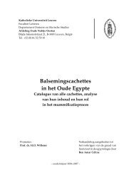 Balsemingscachettes in het Oude Egypte