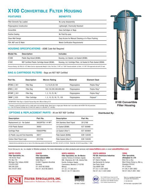 product brochure - Axeon Water Technologies