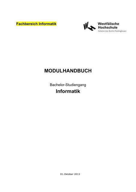 MODULHANDBUCH Informatik - Westfälische Hochschule