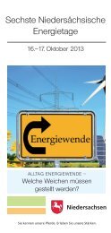 Sechste Niedersächsische Energietage