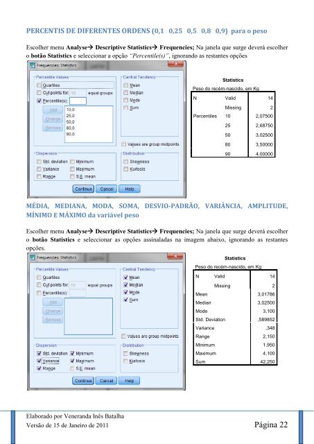 Breve Manual do SPSS / PASW 18.0 - ESAC