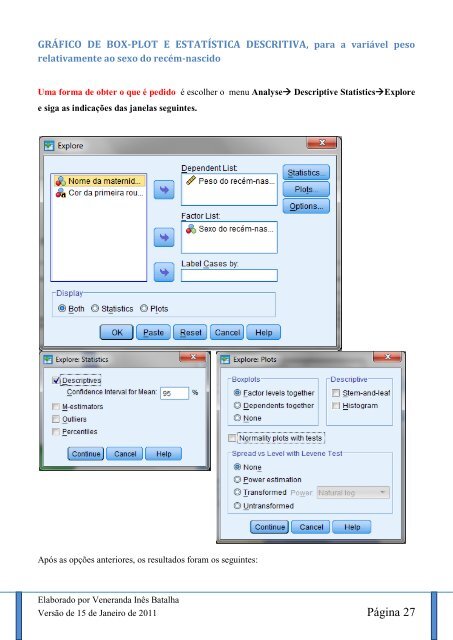 Breve Manual do SPSS / PASW 18.0 - ESAC