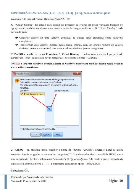 Breve Manual do SPSS / PASW 18.0 - ESAC