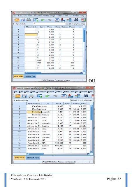 Breve Manual do SPSS / PASW 18.0 - ESAC