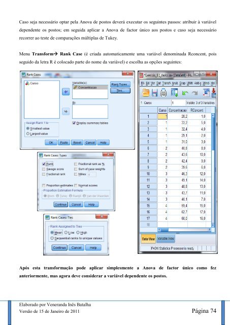 Breve Manual do SPSS / PASW 18.0 - ESAC