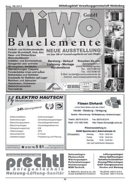 Ausgabe 08 / 2013 - Markt Weidenberg