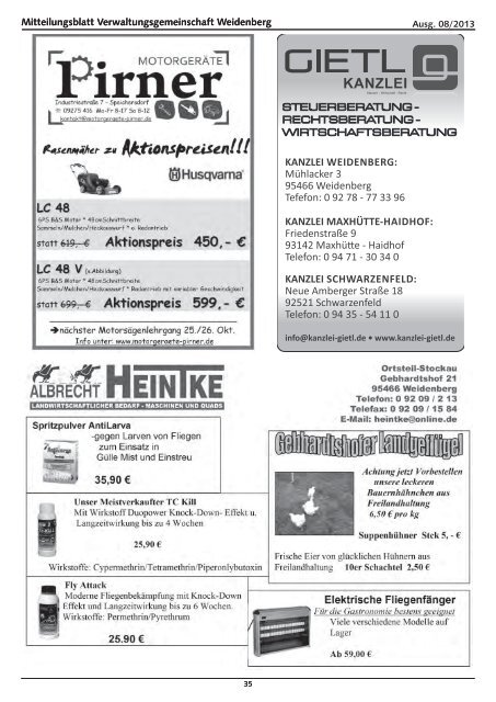 Ausgabe 08 / 2013 - Markt Weidenberg