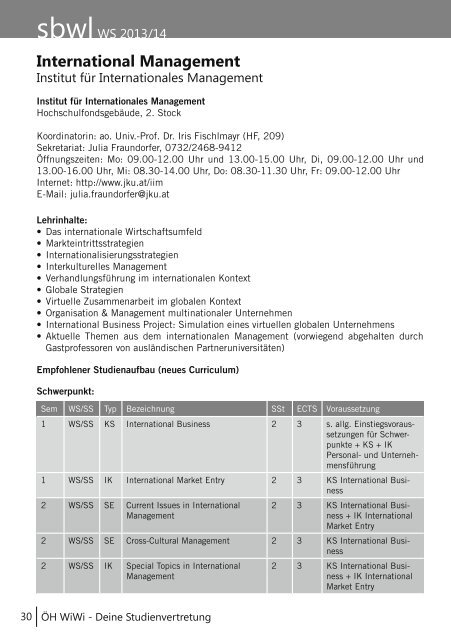 sbwl WS2013/14 Schwerpunkt- & Spezialisierungsfächer - UZR.AT