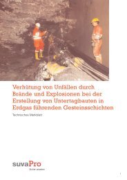 Verhütung von Unfällen durch Brände und Explosionen bei ... - Suva