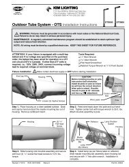 Outdoor Tube System - OTS Installation Instructions - Kim Lighting