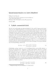 Quantummechanica en (niet-)lokaliteit 1 Lokale commutativiteit
