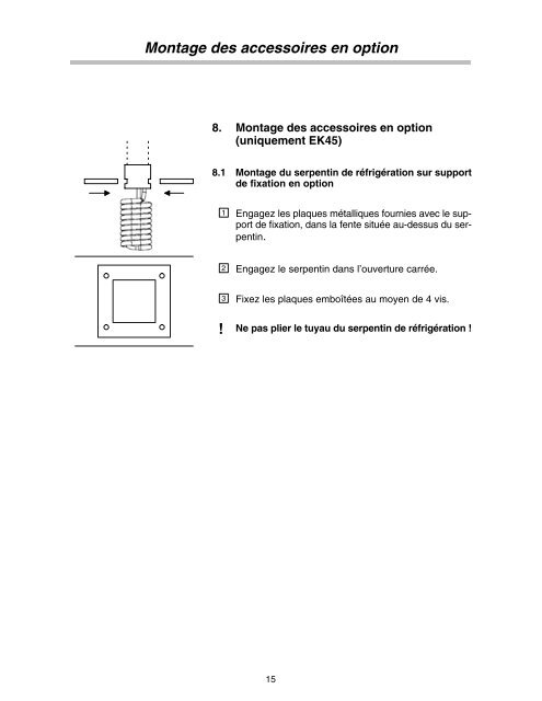 Thermo Scientific EK45/EK90 Installation Operation - Fisher Scientific