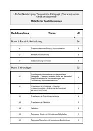 detaillierten Ausbildungsplan - Tiergestützte Pädagogik I Therapie I ...