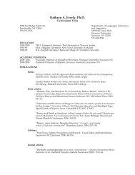 Kathryn Everly CV - College of Arts and Sciences - Syracuse ...