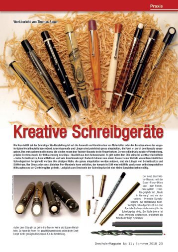Kreative Schreibgeräte - Drechselstube Neckarsteinach