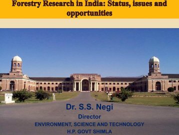 Forestry Research in India: Status, Issues ... - TERI University