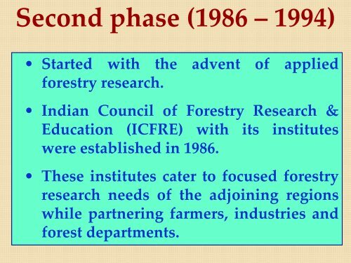 Forestry Research in India: Status, Issues ... - TERI University