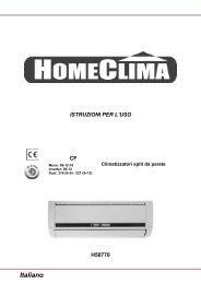 H50770-v00 Manuale Istruzioni Homeclima Split CF R410A - Rhoss