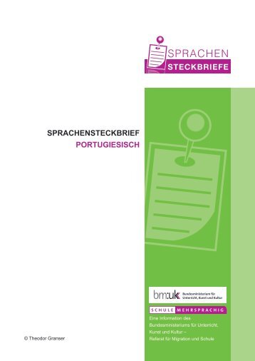 SPRACHENSTECKBRIEF PORTUGIESISCH - Schule mehrsprachig