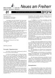 Ausgabe Oktober 2013 - Freiherr-vom-Stein-Gymnasium