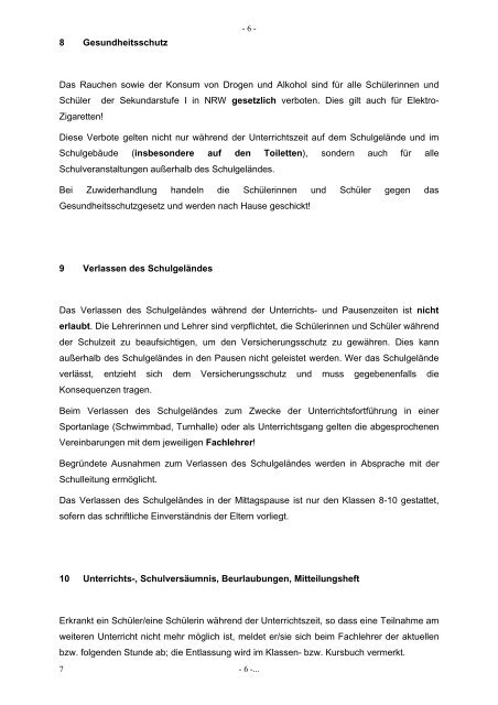 Schulordnung (PDF) - Realschule Strünkede