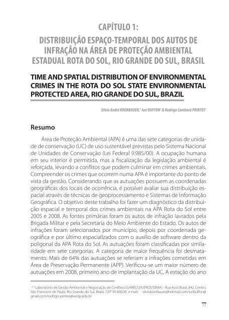 GestÃ£o Ambiental e NegociaÃ§Ã£o de Conflitos em Unidades ... - Sema