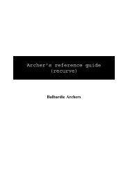 Archer's reference guide (recurve)