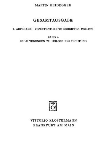 Erläuterungen zu Hölderlins Dichtung - gesamtausgabe