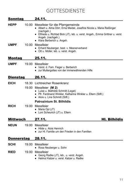 Gottesdienstordnung und Pfarrbrief vom 02.11.13 - Neunkirchen ...