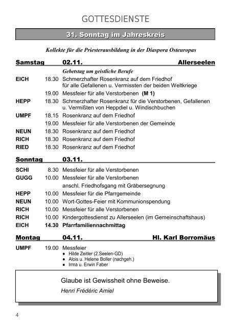 Gottesdienstordnung und Pfarrbrief vom 02.11.13 - Neunkirchen ...