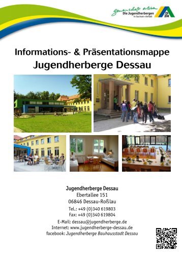 Infomappe der Jugendherberge Dessau - DJH Sachsen-Anhalt