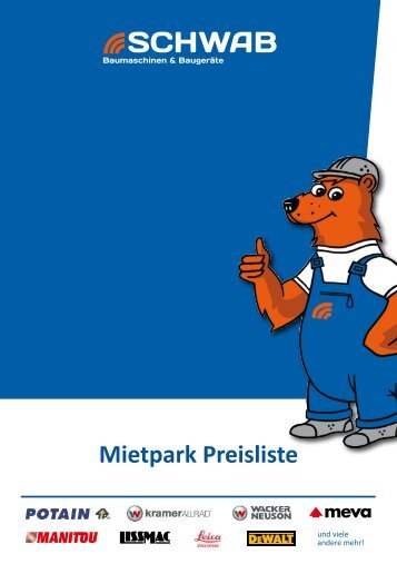 Mietpark Preisliste - Schwab Baumaschinen Baugeräte