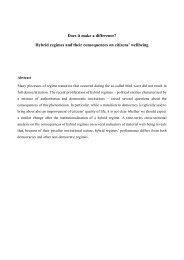 Hybrid regimes and their consequences on citizens' wellbeing - SISP