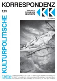 Ausgabe 1320 als PDF zum Download - Kulturportal West Ost