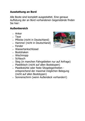 Inventarliste von LEBOAT (pdf mit ca. 200KB)