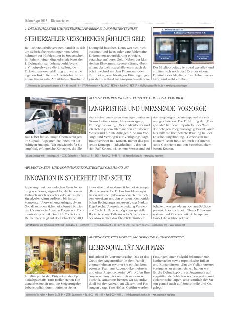 Delmenhorster Zeitung vom 18.05.2013 - DelmeExpo