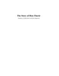 The Story of Hen-Thorir - Icelandic Saga Database