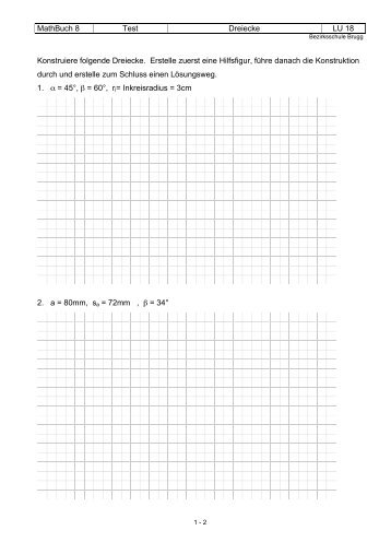 MathBuch 8 Test Dreiecke LU 18 Konstruiere ... - Schule Brugg