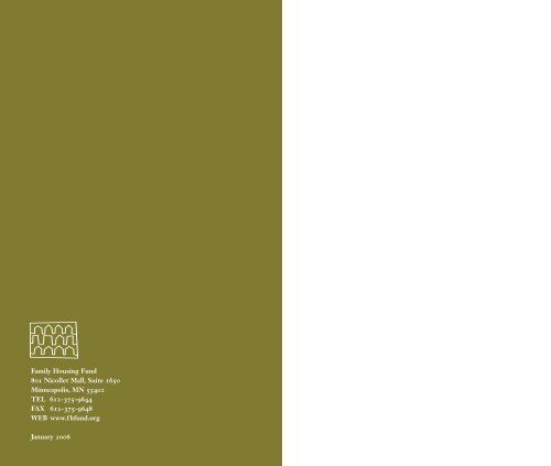 Artist Booklet - Family Housing Fund