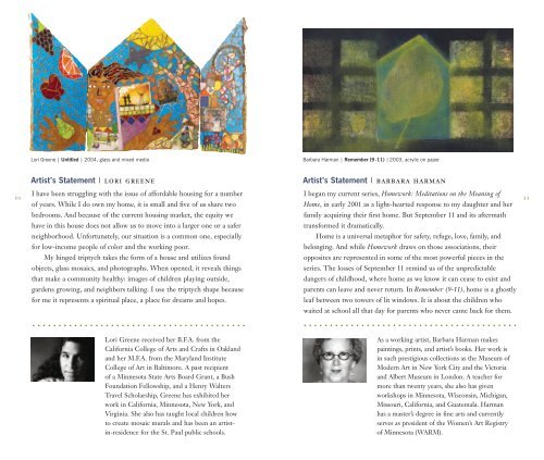 Artist Booklet - Family Housing Fund