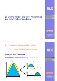 2) Dünne Gitter und ihre Anwendung zur numerischen Quadratur