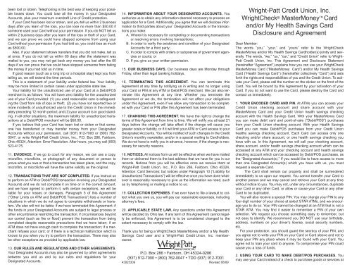 Debit Card - Wright-Patt Credit Union