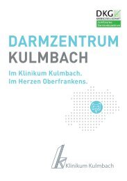 Download der Patientenbroschüre Darmzentrum - Klinikum Kulmbach