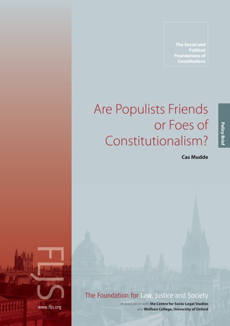 Are Populists Friends or Foes of Constitutionalism? - Foundation for ...