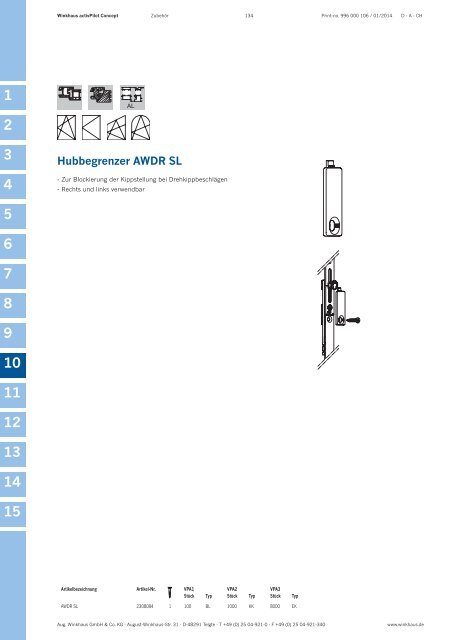 Produktkatalog activPilot Concept - Kunststoff - Winkhaus