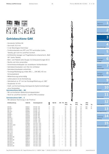 Produktkatalog activPilot Concept - Kunststoff - Winkhaus