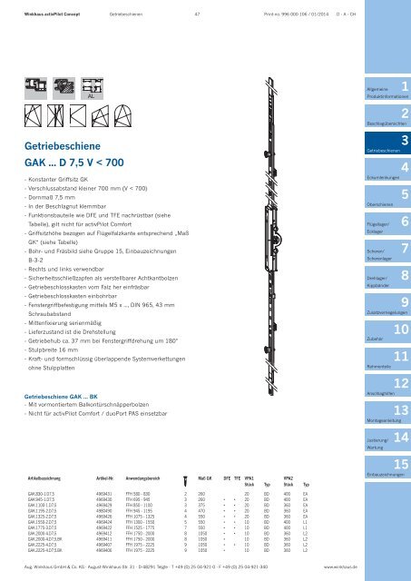 Produktkatalog activPilot Concept - Kunststoff - Winkhaus