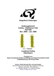 SingulArch Grabungen Grabungsbericht Erding ± Kletthamer Feld ...