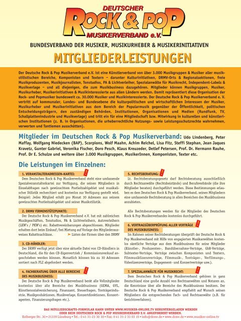 Archiv: Musiker Magazin 03/2008 (PDF) - Musiker Online