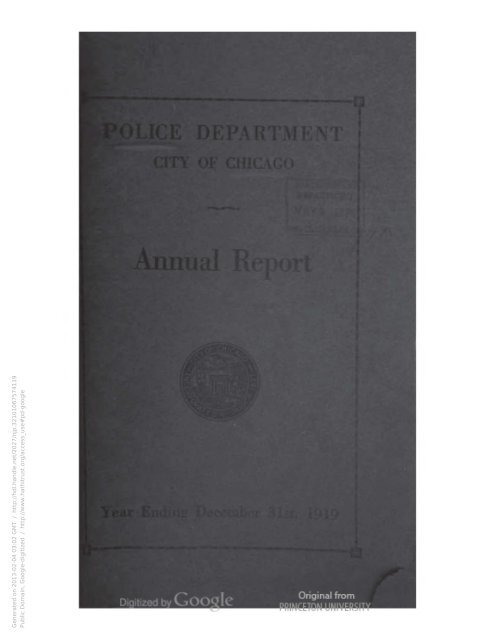 Annual report / Police Department, City of ... - Chicago Cop.com